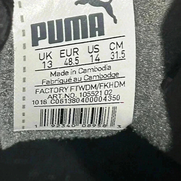 Puma Spirit II FG 105521-02 Black & Red Football Cleats Men Size 13 - Picture 9 of 9